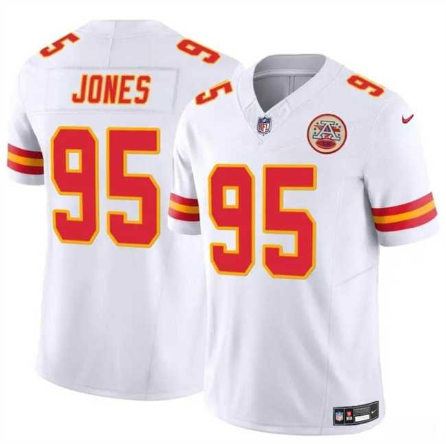 Men & Women & Youth Kansas City Chiefs #95 Chris Jones White 2024 F.U.S.E Vapor Untouchable Limited Stitched Football Jersey,We sell and wholesale Men & Women & Youth Kansas City Chiefs #95 Chris Jones White 2024 F.U.S.E Vapor Untouchable Limited Stitched Football Jersey on line form chian!